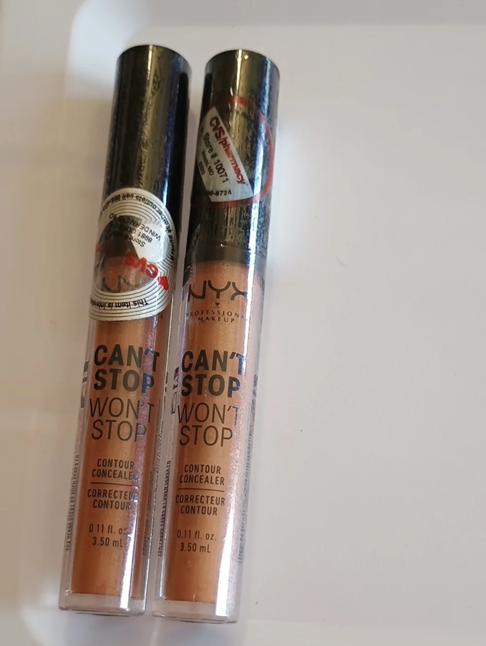 2 x NYX Can't Stop Won't Stop Concealer, 24h Full Coverage Matte Mahogany